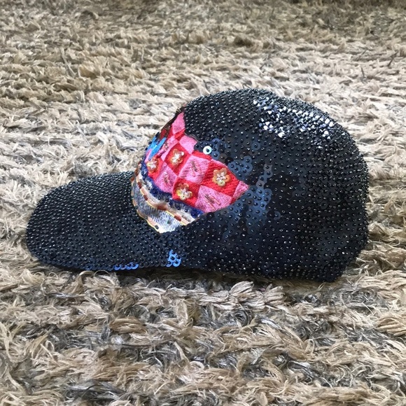 Beautiful Hand-Made Studs Embellished and Embroidery Baseball Hat, Cowgirl, OS main image 4